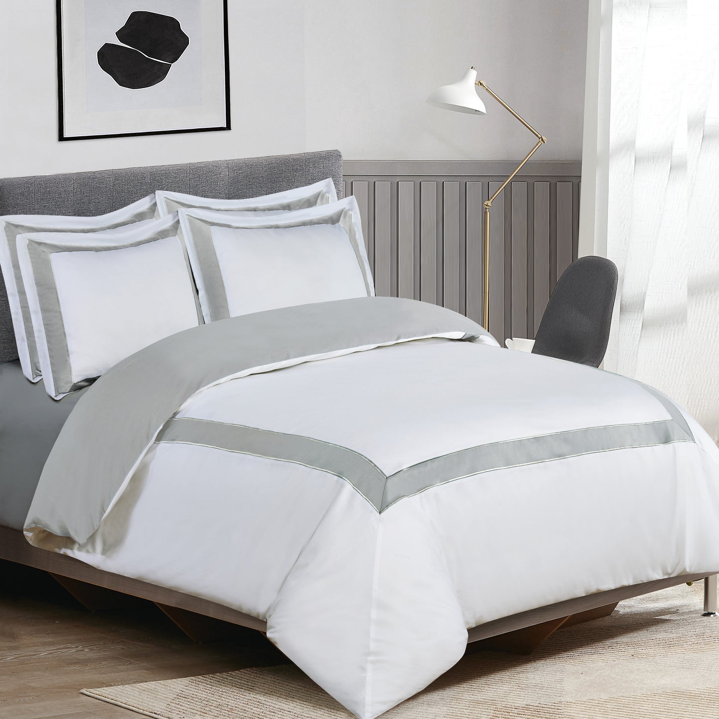 CORSICA Hotel Collection - White/Light Gray #BL60