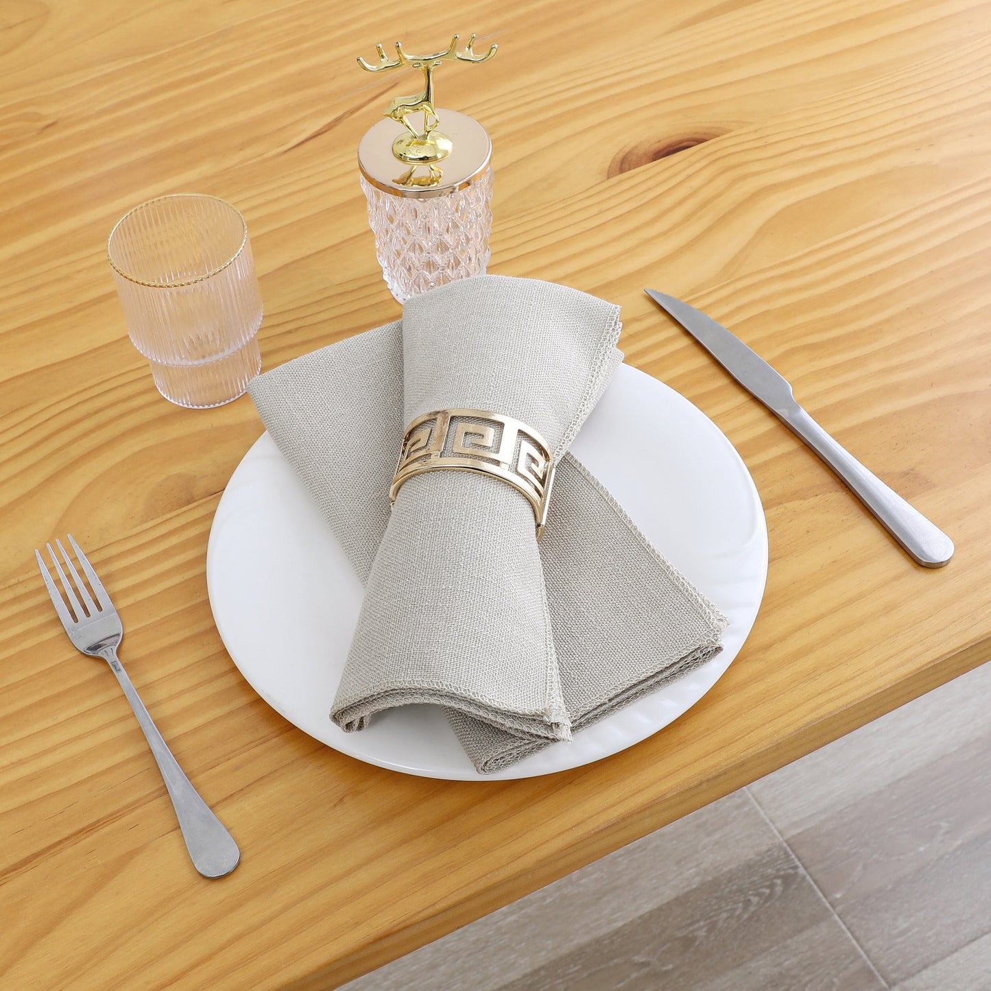 Napkins - 6pc Set - 18"x18" Taupe #NPK1805