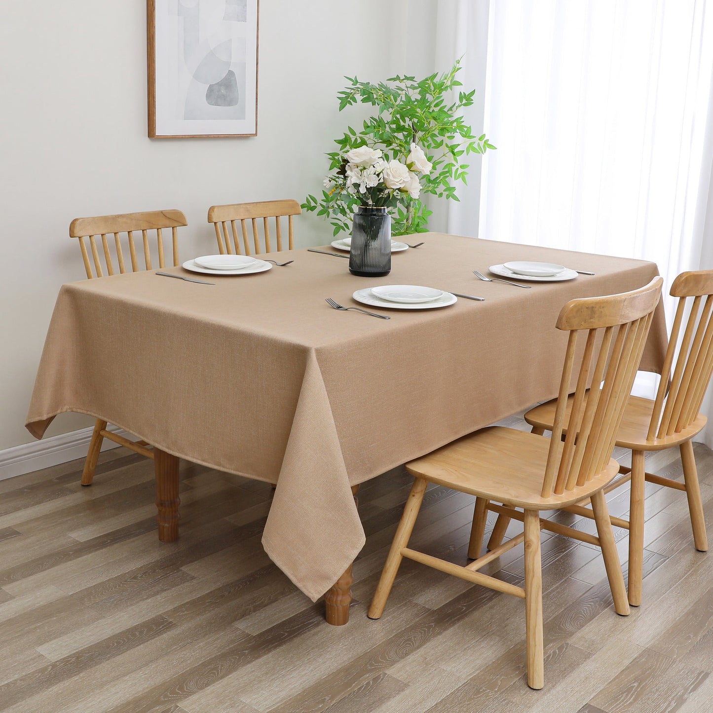 Tablecloth - Value Linen Look - Harvest Weave - Gold #TC1806
