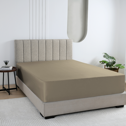Fitted Sheet - Light Taupe #BLFS28