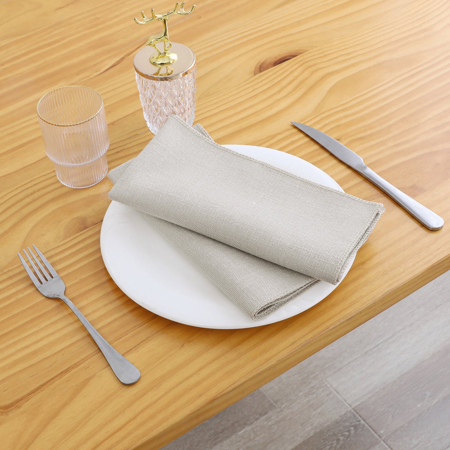Napkins - 6pc Set - 18"x18" Taupe #NPK1805