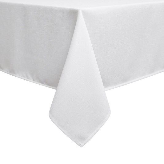 Tablecloth - Value Linen Look - Harvest Weave - White #TC1800