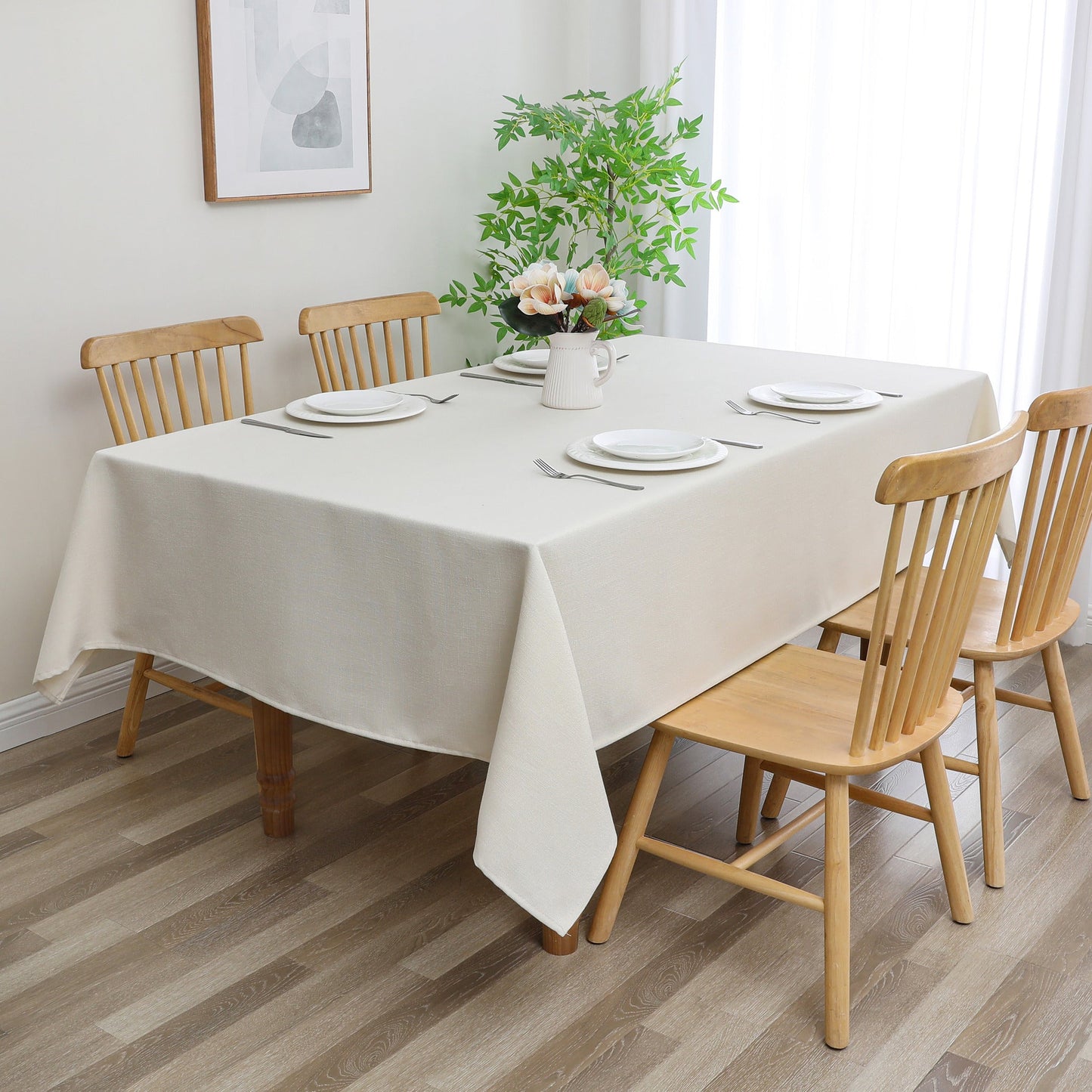 Tablecloth - Value Linen Look - Harvest Weave - Beige #TC1801