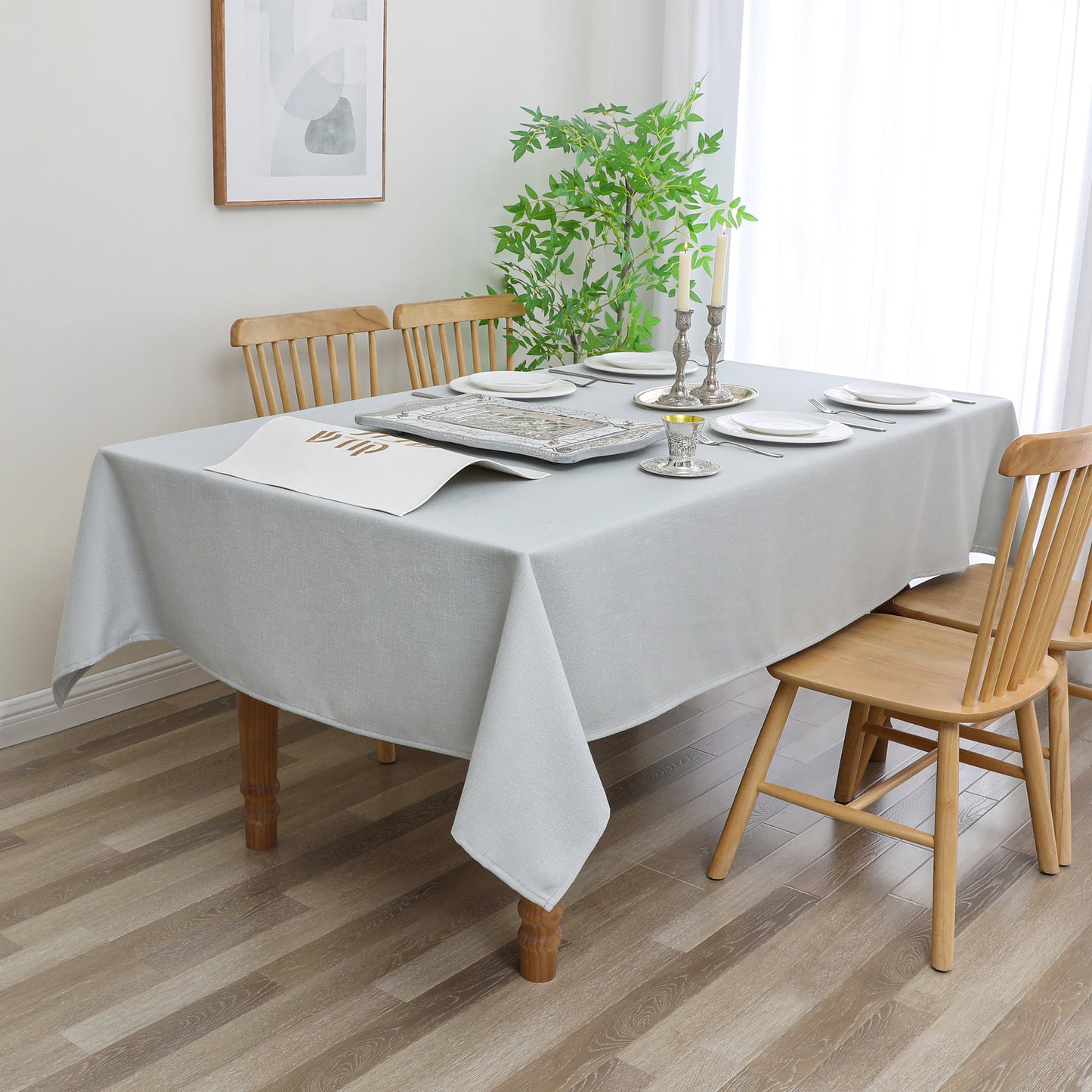 Tablecloth - Value Linen Look - Harvest Weave - Mint #TC1804