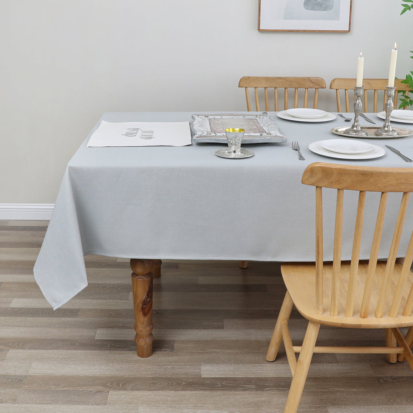 Tablecloth - Value Linen Look - Harvest Weave - Mint #TC1804