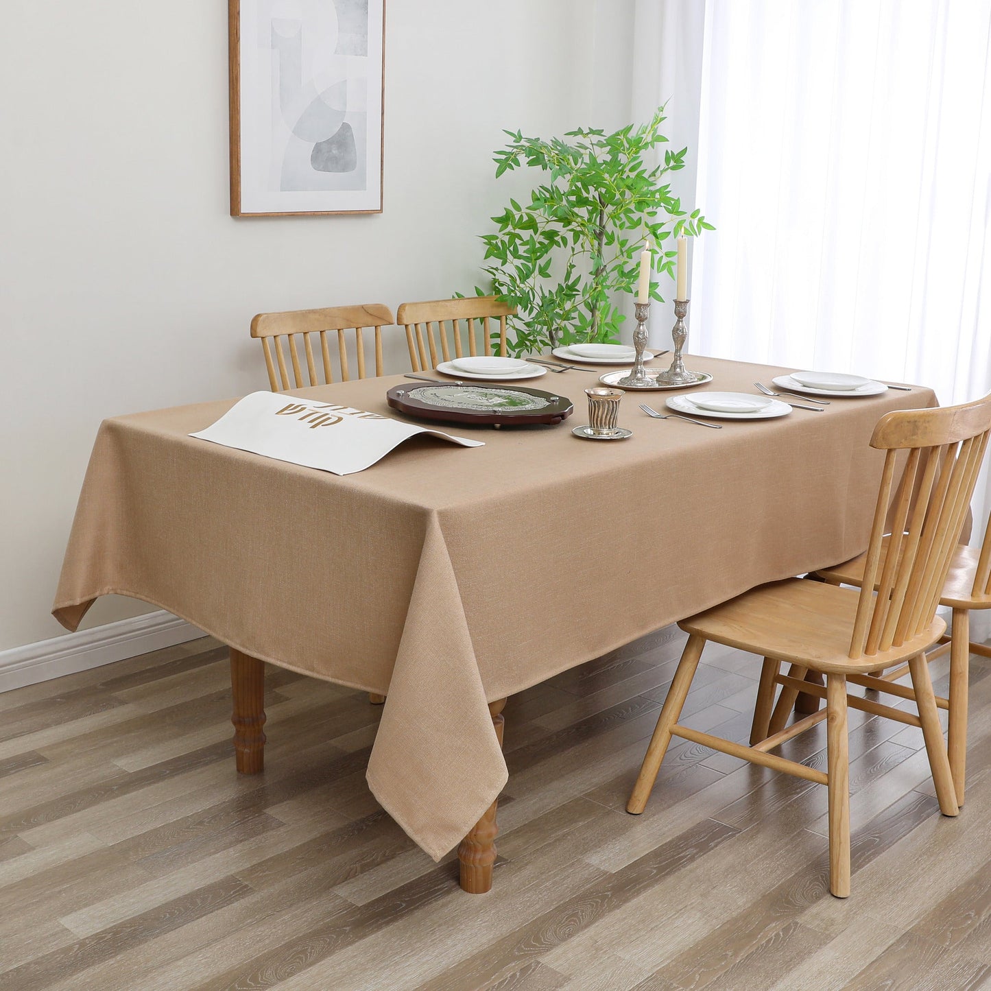 Tablecloth - Value Linen Look - Harvest Weave - Gold #TC1806