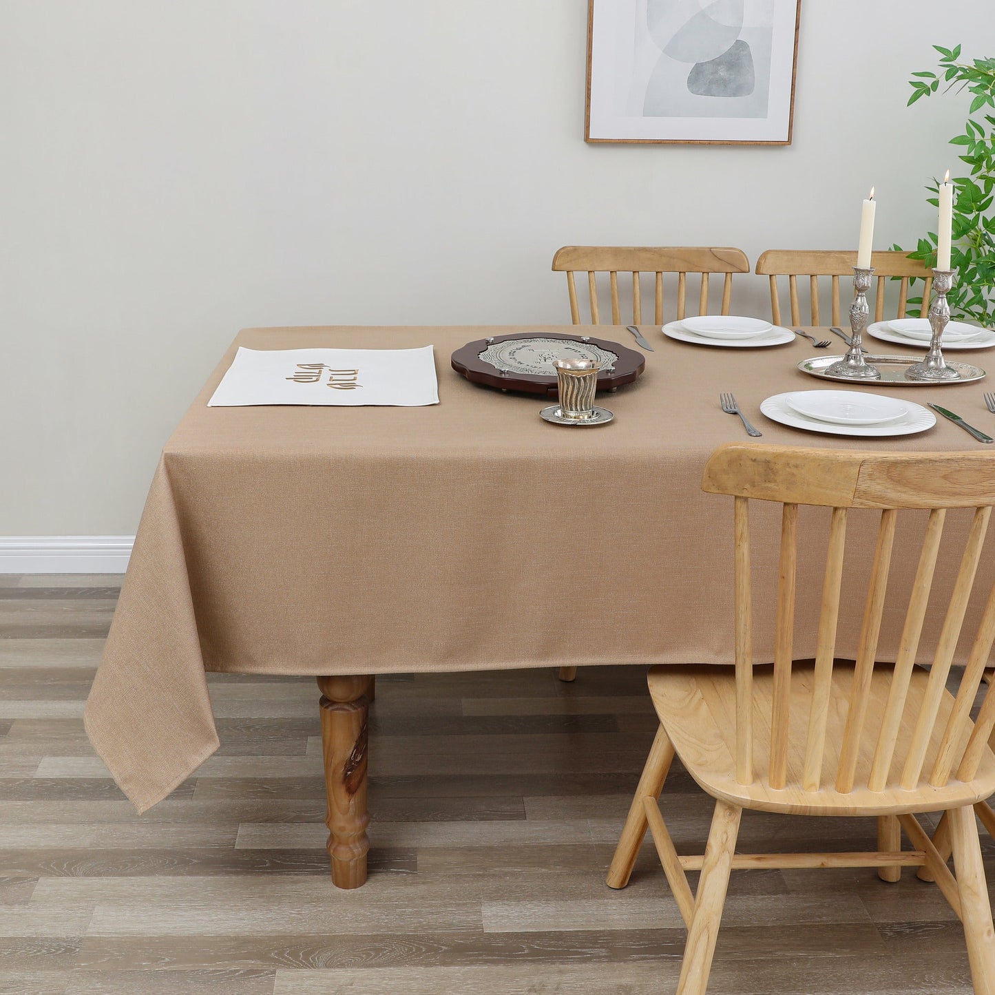 Tablecloth - Value Linen Look - Harvest Weave - Gold #TC1806