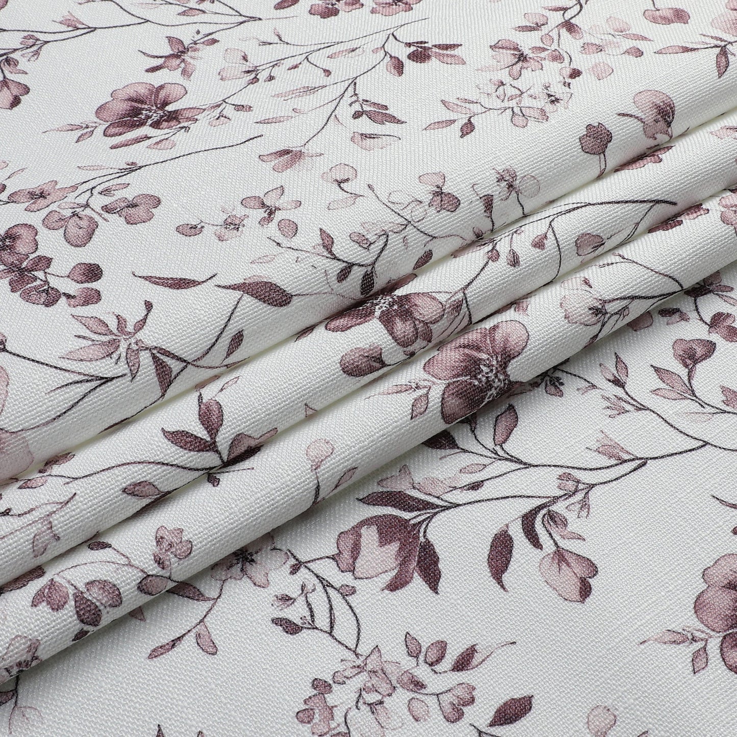 Tablecloth - Value Linen Look - Harvest Weave - Mauve Flowers #TC1809