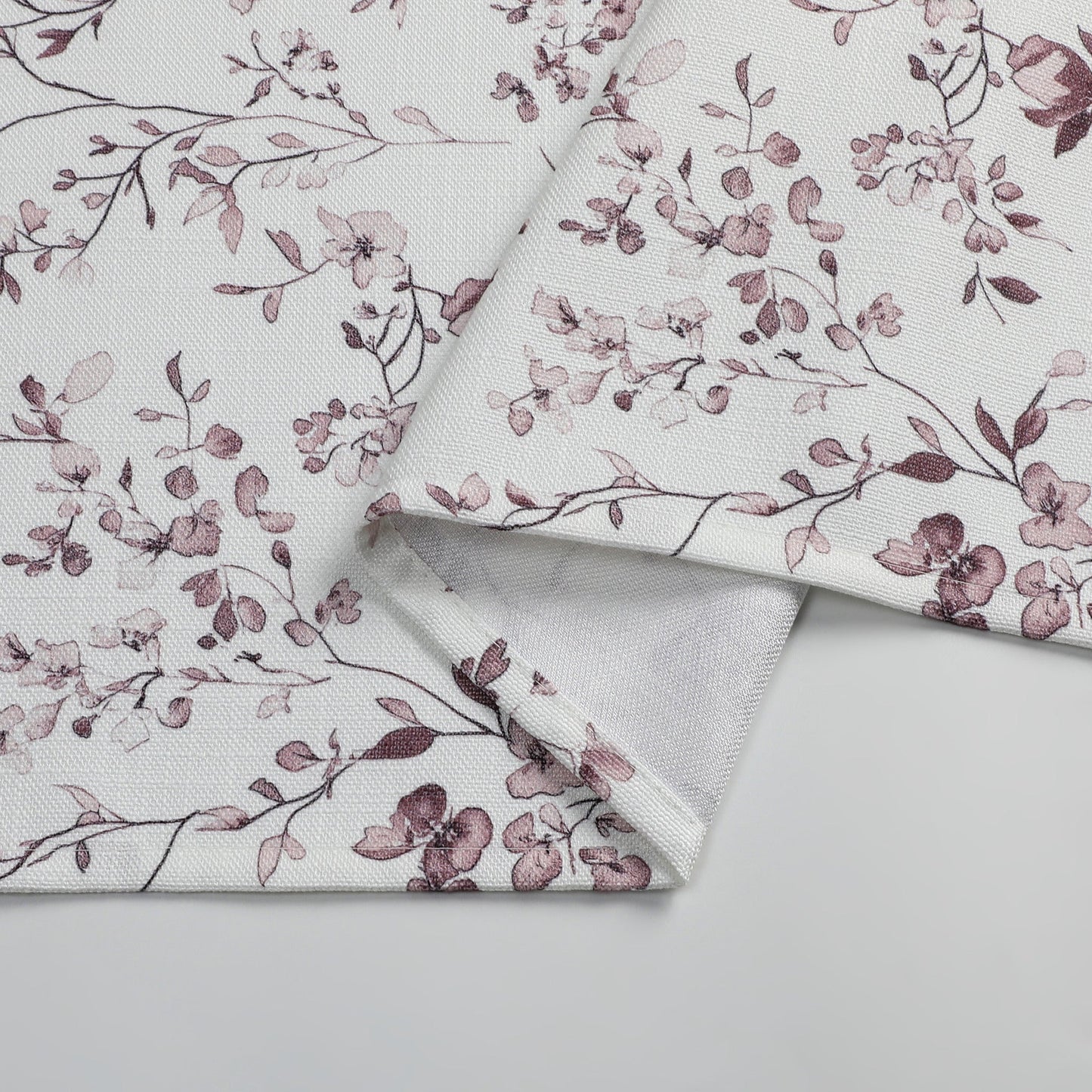 Tablecloth - Value Linen Look - Harvest Weave - Mauve Flowers #TC1809