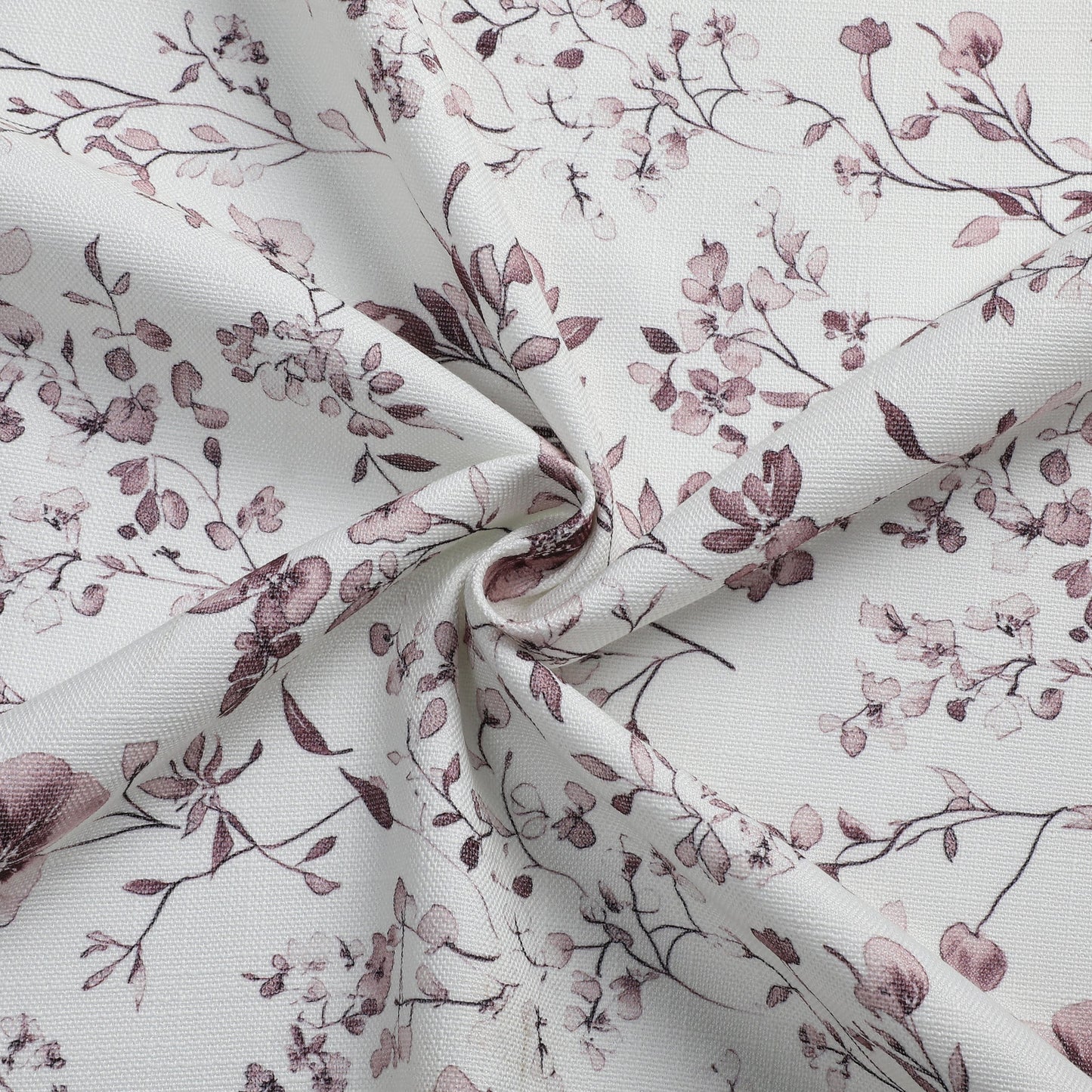 Tablecloth - Value Linen Look - Harvest Weave - Mauve Flowers #TC1809