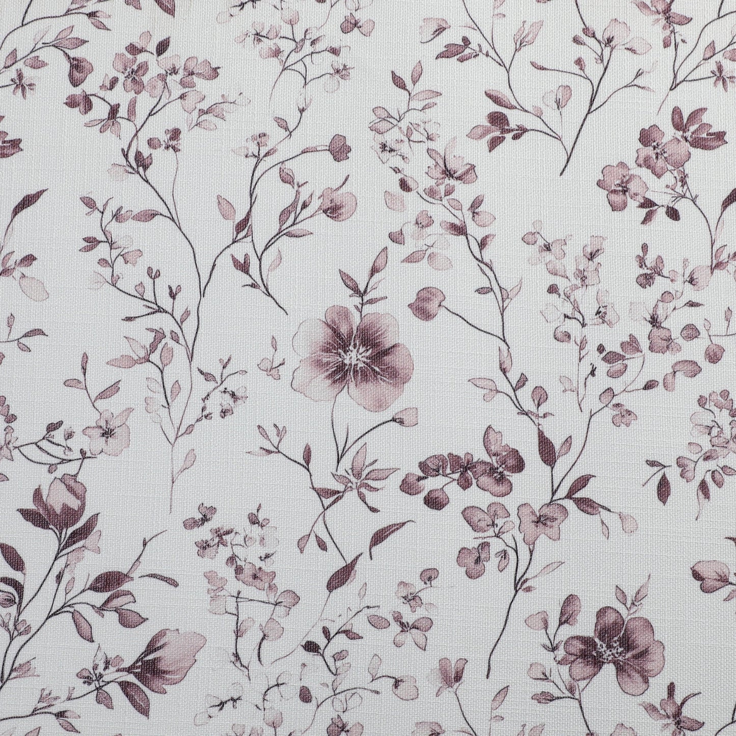 Tablecloth - Value Linen Look - Harvest Weave - Mauve Flowers #TC1809